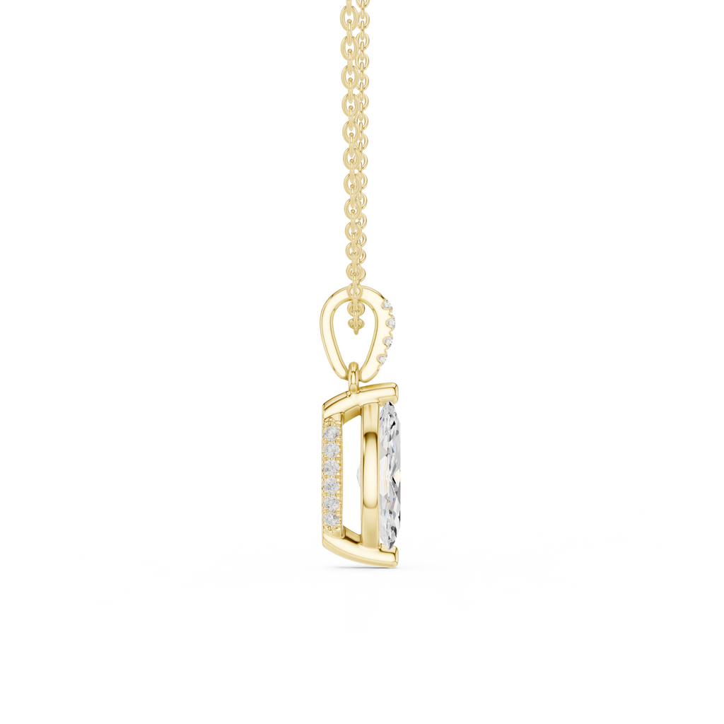 Marquise Cut Solitaire Diamond Pendant