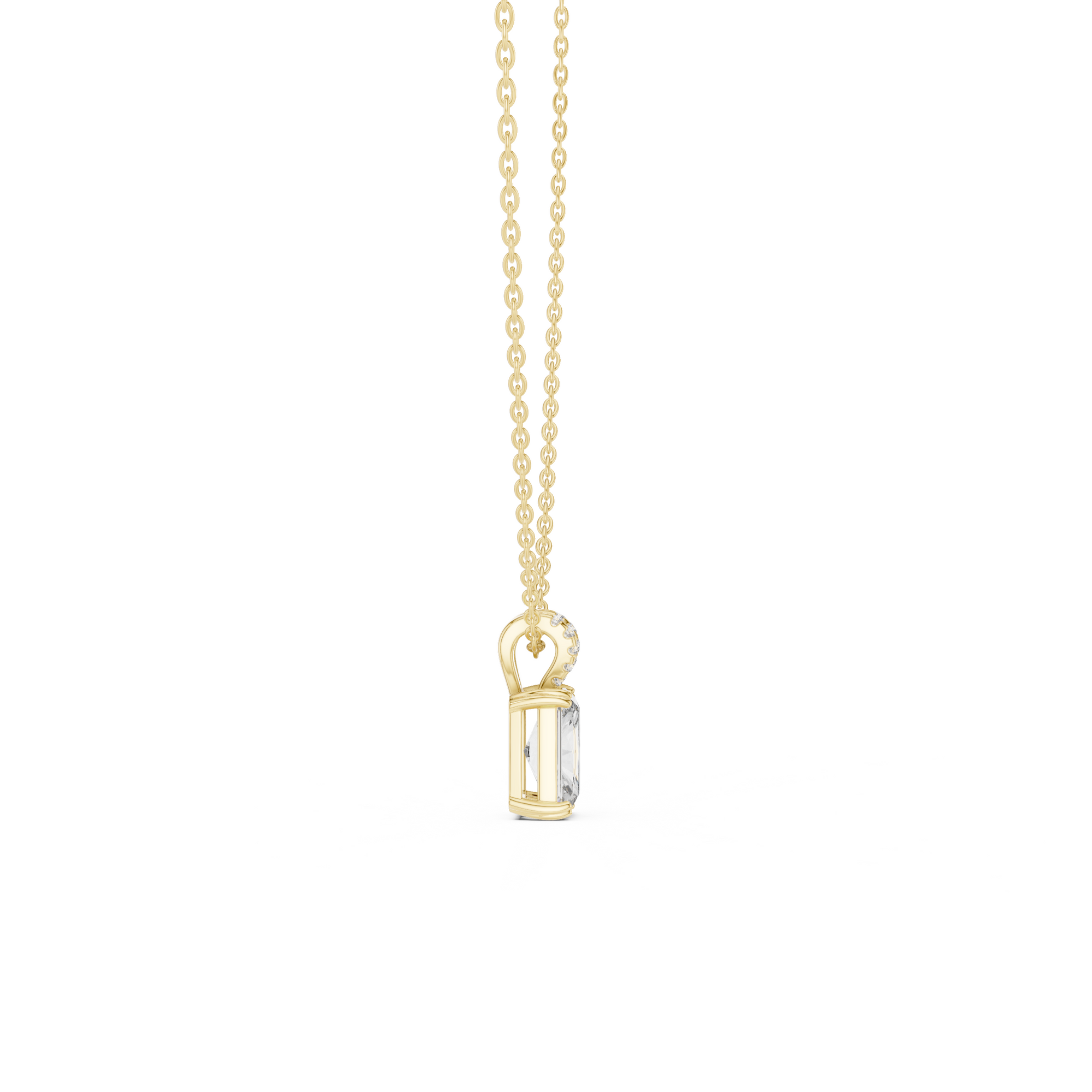Radiant Cut Solitaire Lab Grown Diamond Pendant