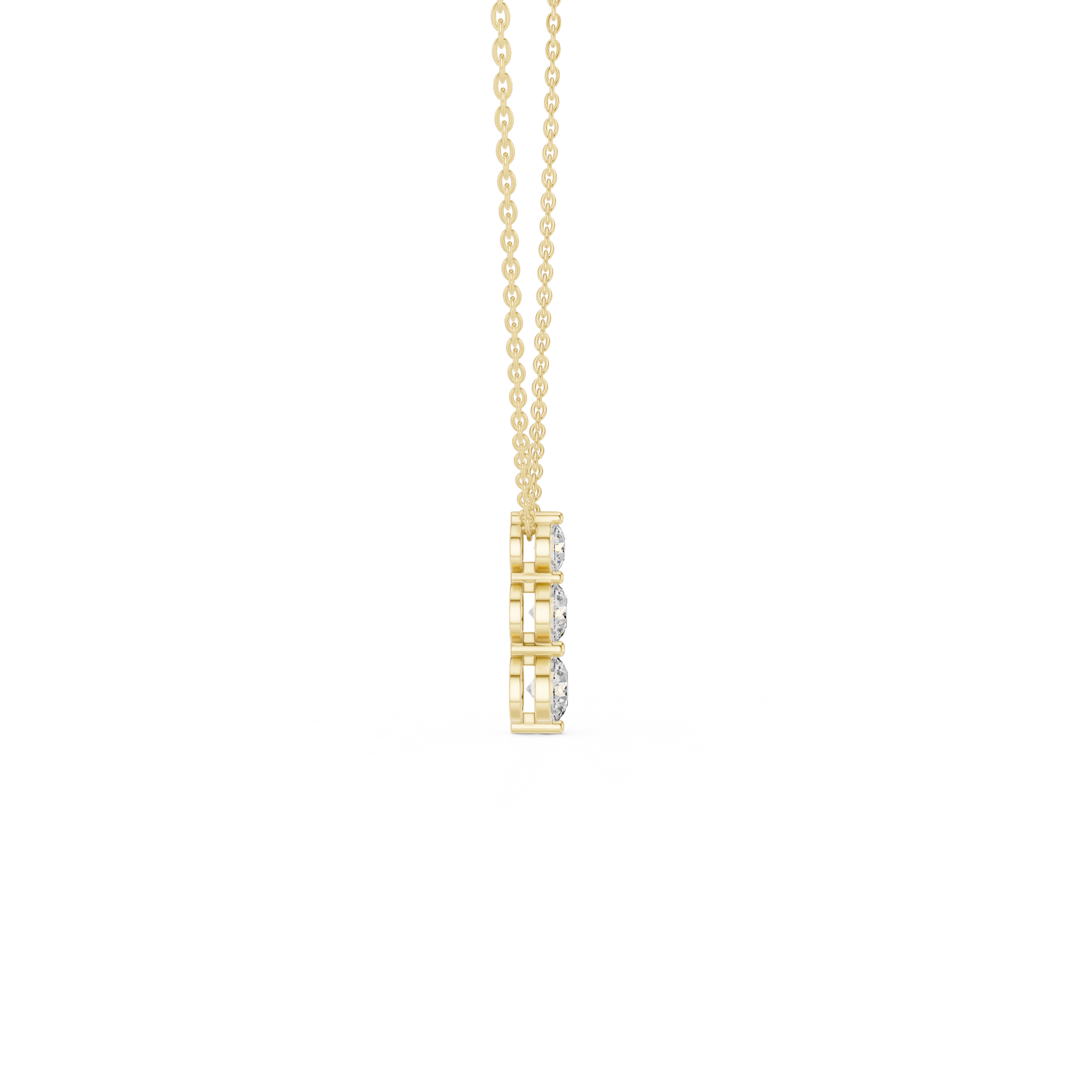 Trio Solitaire Lab Grown Diamond Pendant