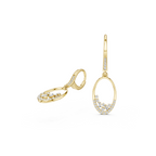 Elegant Oval Drop Lab Grown Diamond Earrings