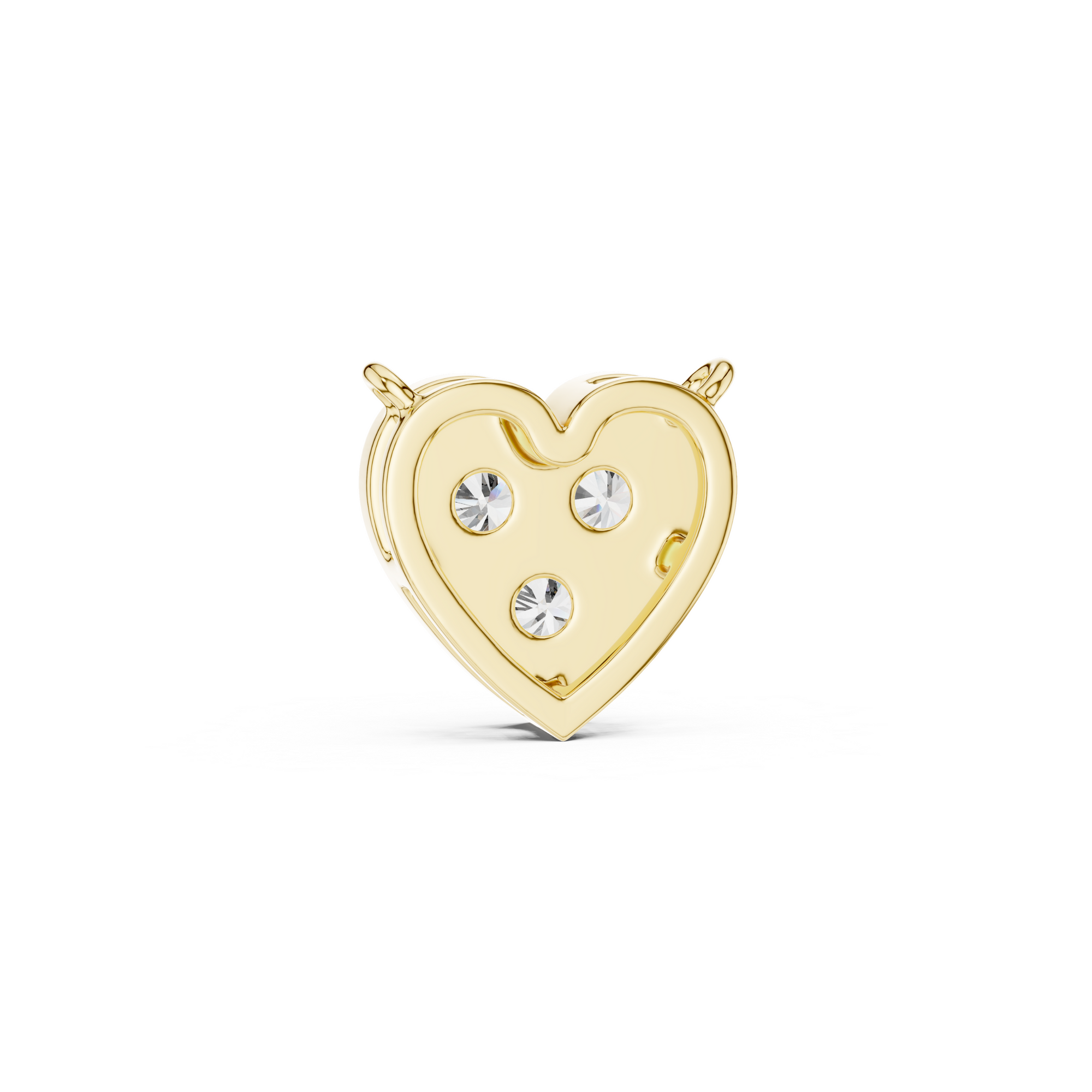Heart Triple Round Lab Grown Diamond Pendant