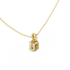 Oval Cut Solitaire Diamond Pendant