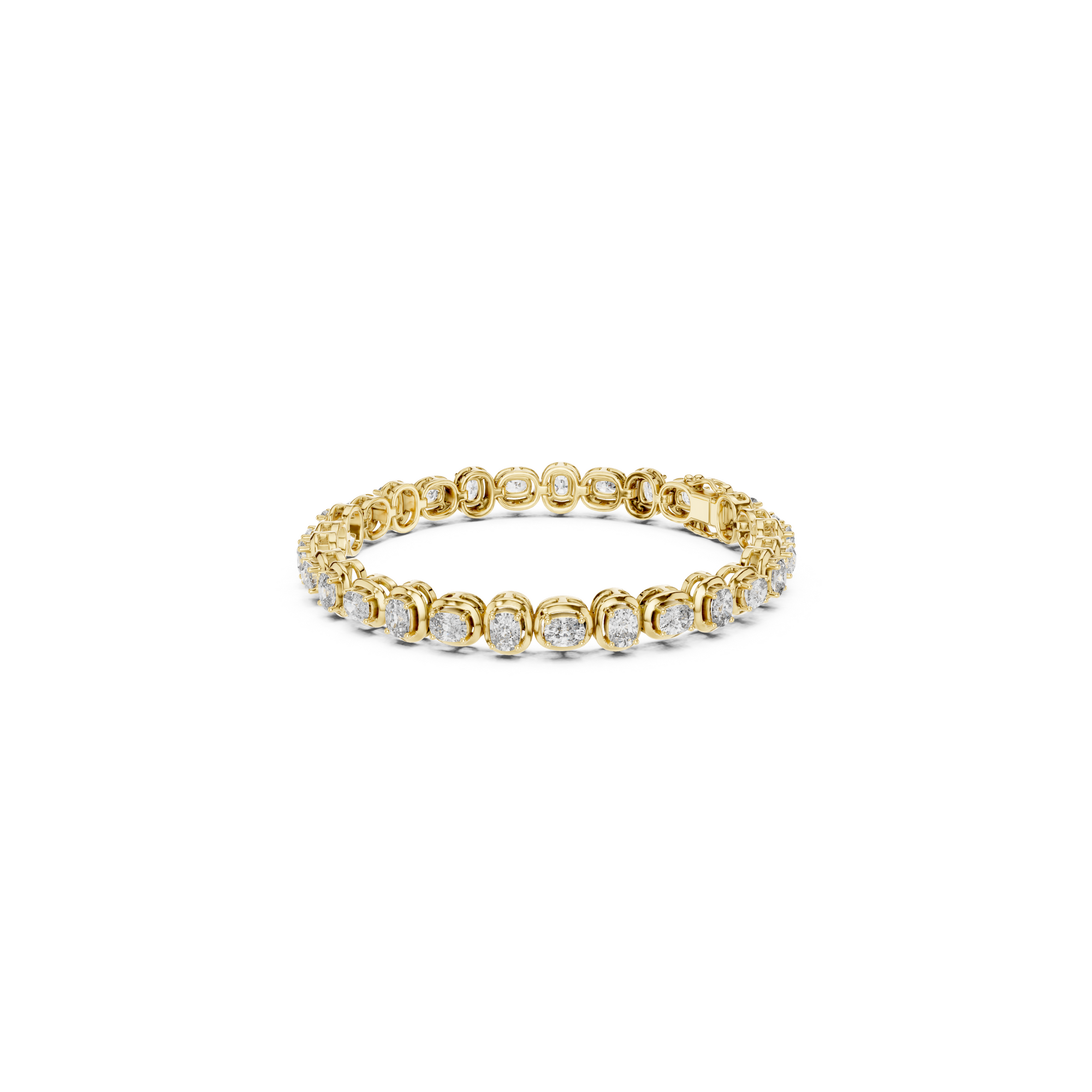 Cushion Cut Lab Grown Diamond Tennis Bracelet
