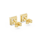 Princess-Cut Diamond Halo Stud Earrings