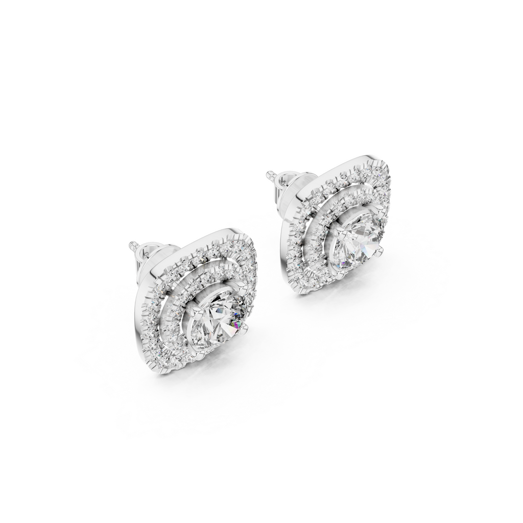 Royal Cushion Lab Grown Diamond Stud