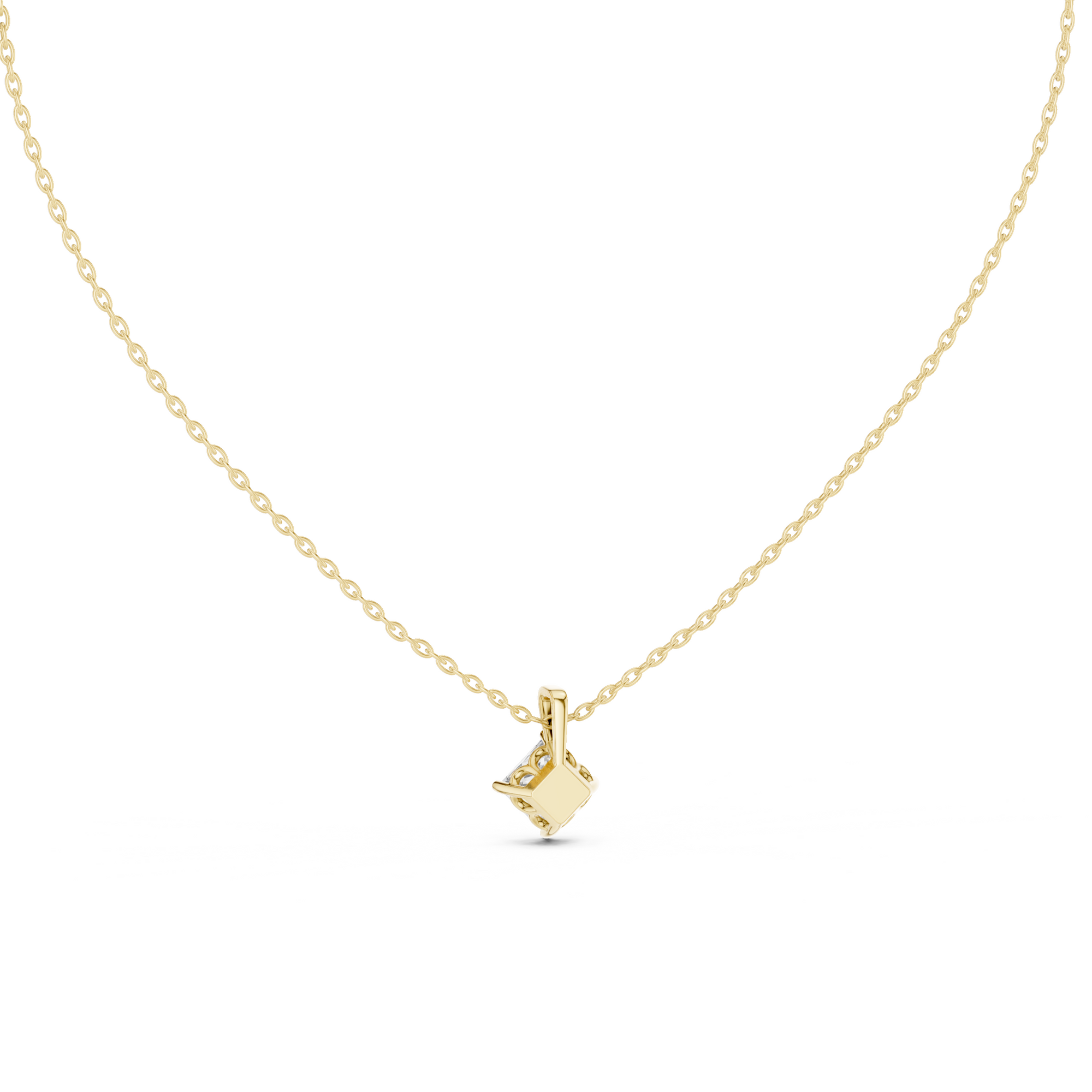 Princess Solitaire Lab Grown Diamond Pendant