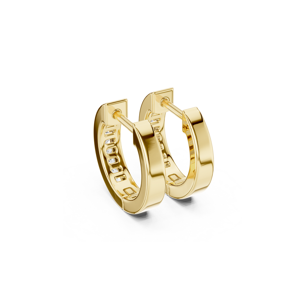 Dainty Diamond Hoop Earring