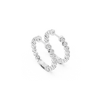 Modern Bezel-Set Diamond Hoop Earrings