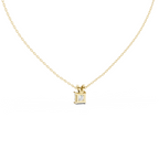 Slick Princess Cut Solitaire Diamond Pendant
