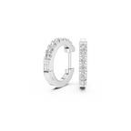 Classic Diamond Huggie Hoop Earrings