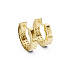 Double Row Diamond Hoop Earrings