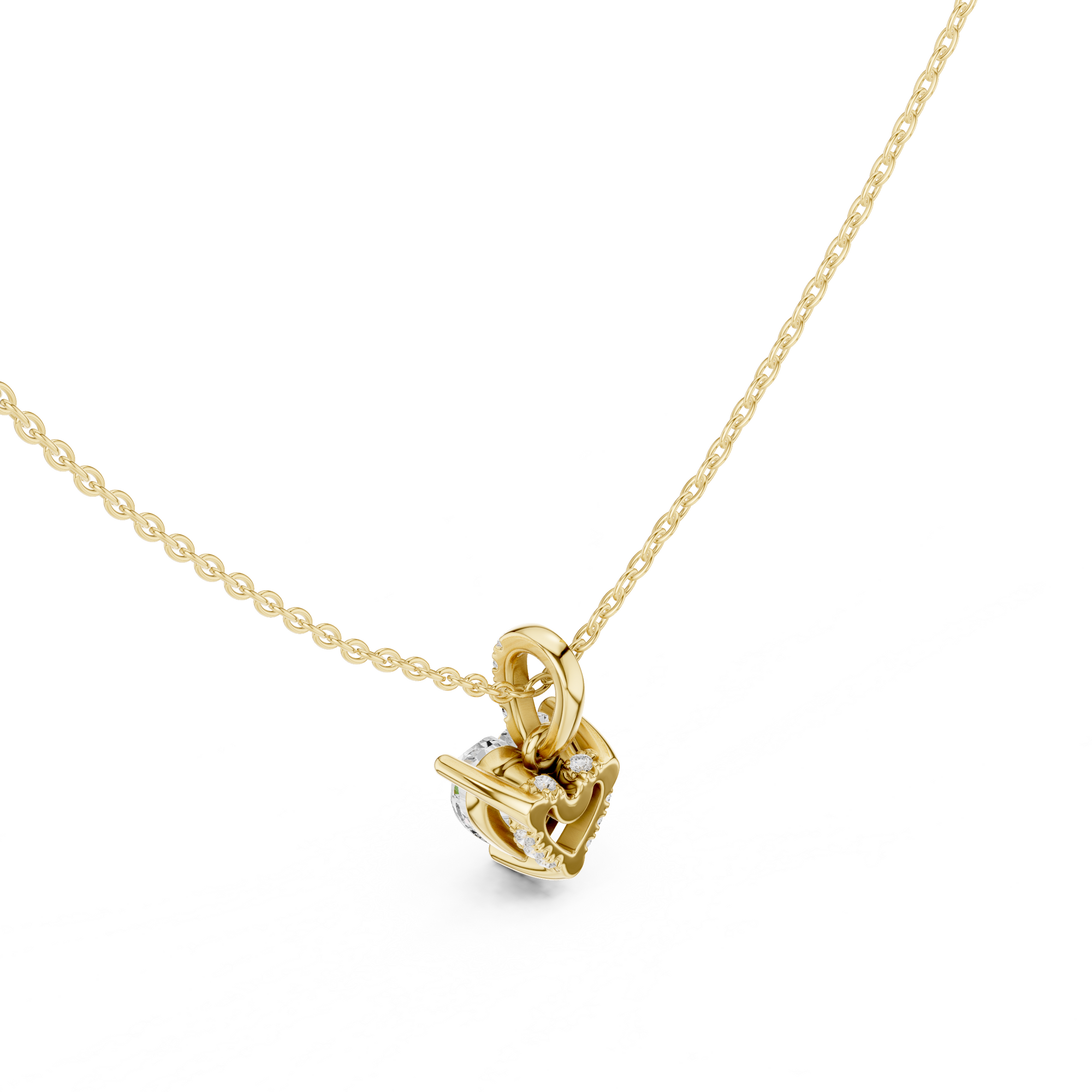 Heart Shape Solitaire Diamond Pendant