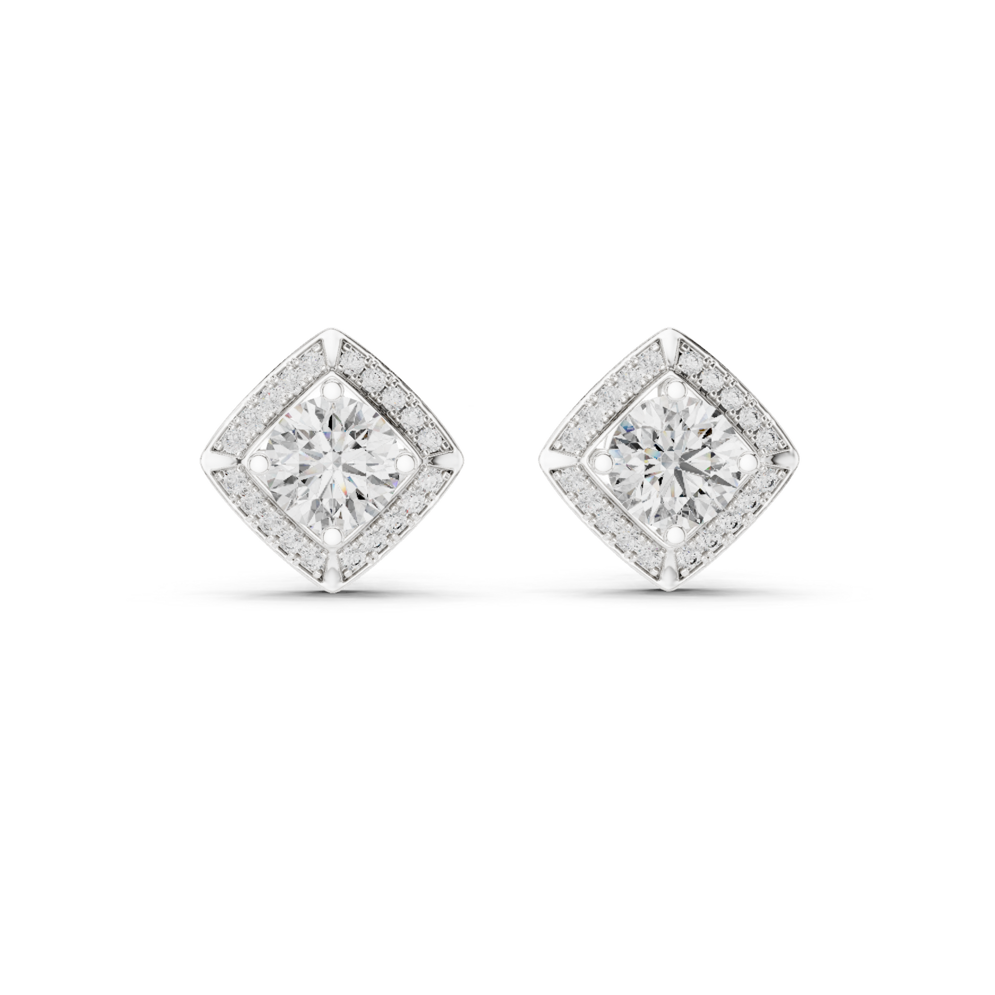 Cushion Halo Lab Grown Diamond Stud