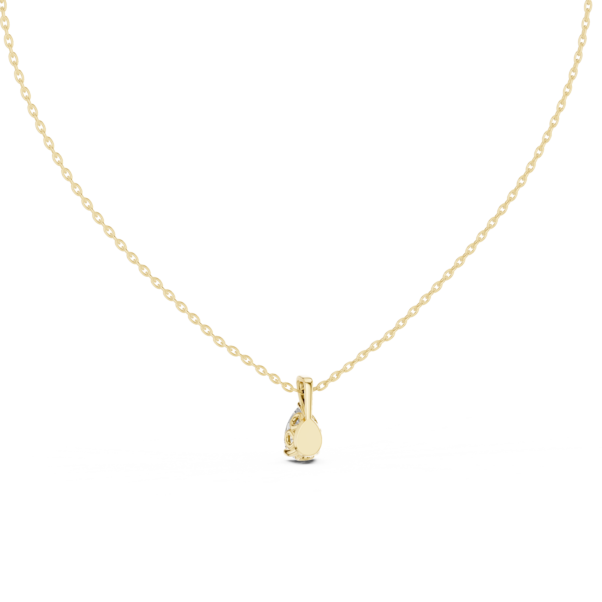 Pear Cut Solitaire Lab Grown Diamond Pendant