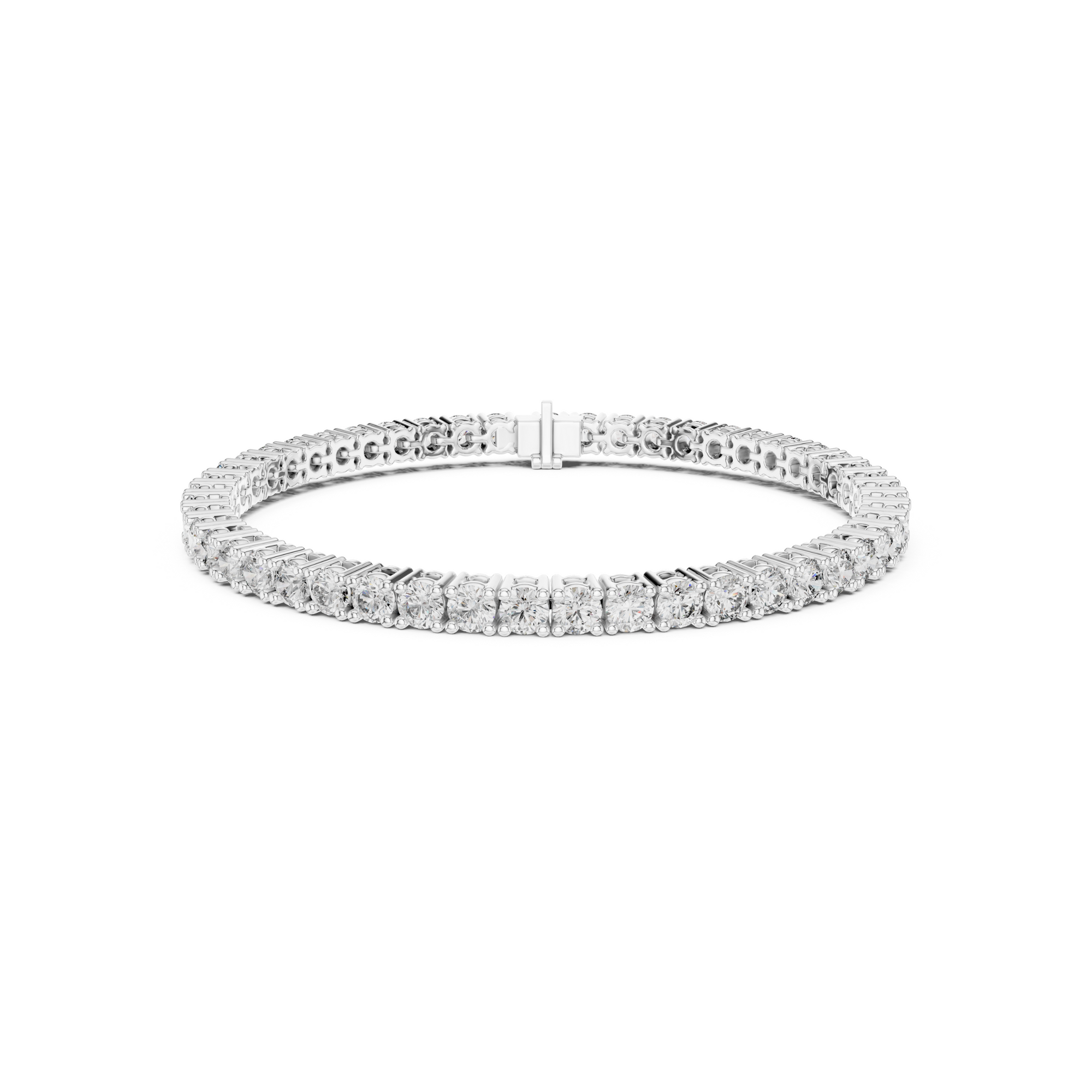 Brilliant Round Lab Grown Diamond Tennis Bracelet