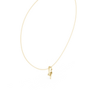 Curved Lab Grown Diamond Pandent