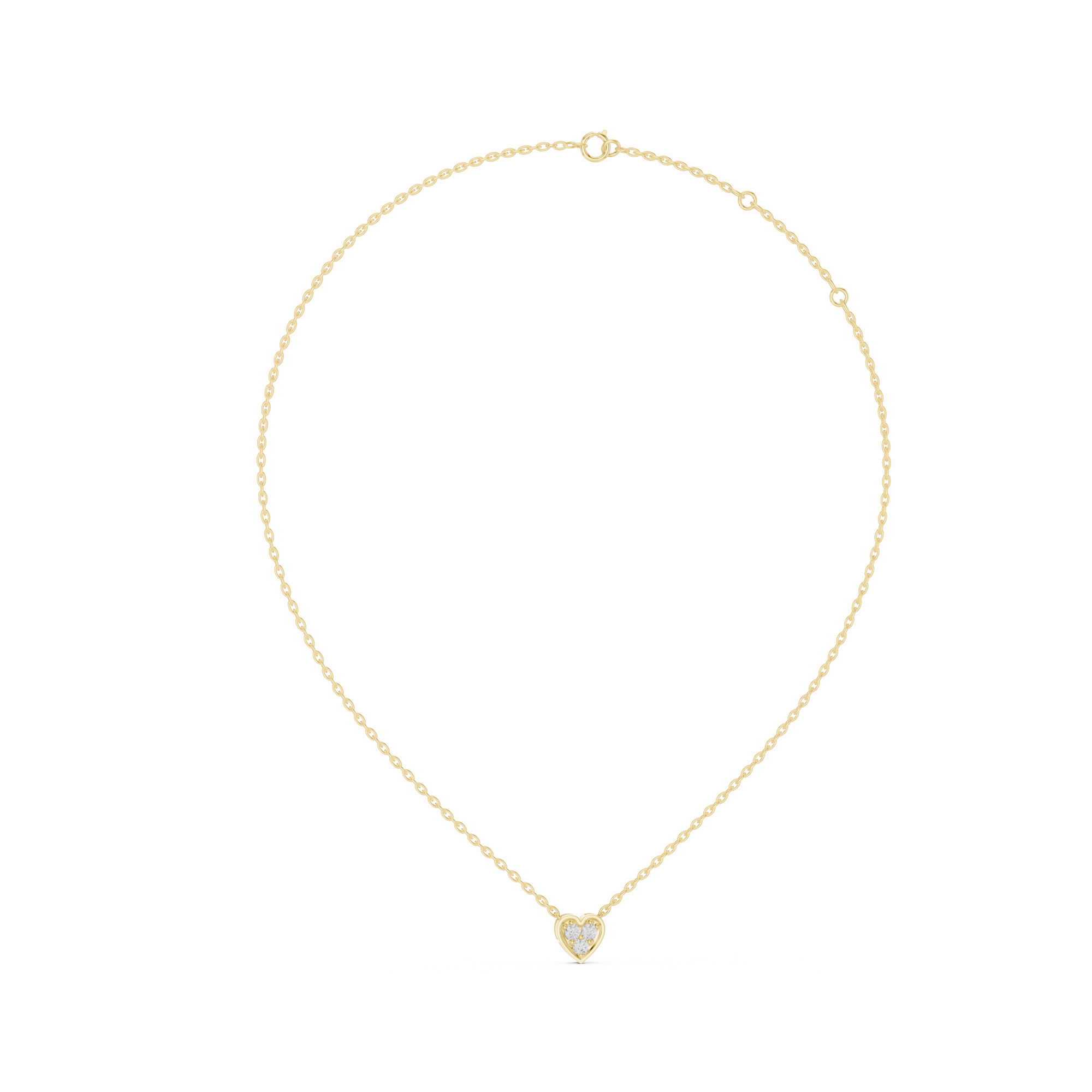 Heart Triple Round Lab Grown Diamond Pendant