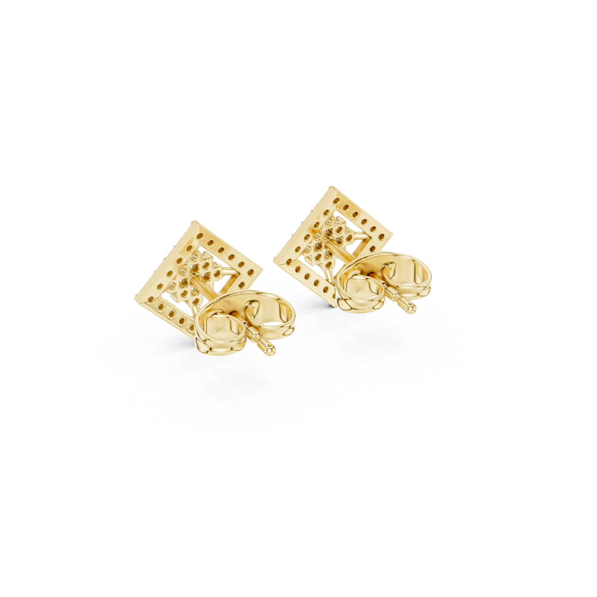 Cluster Squire Diamond Stud Earring