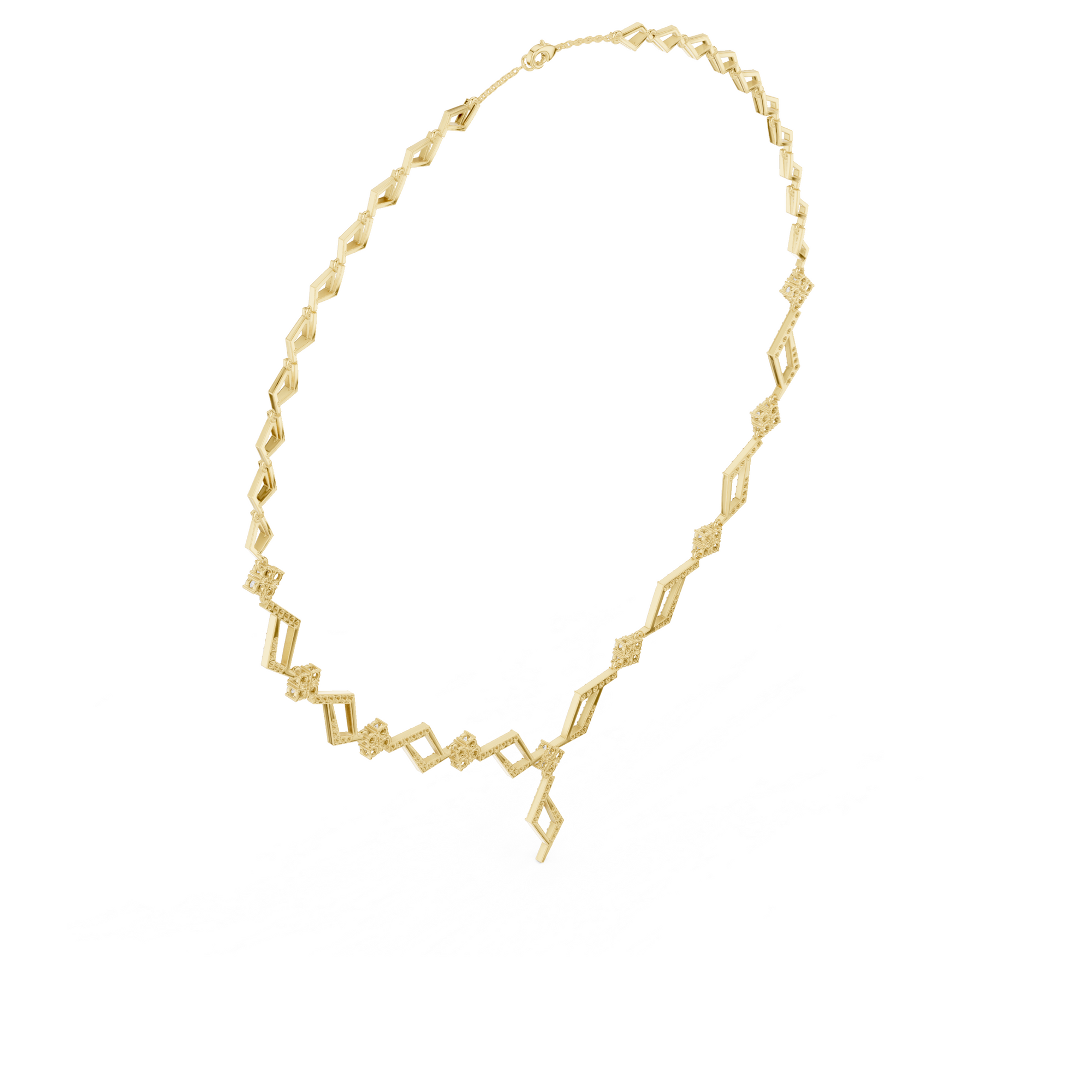 Geometric Lab Grown Diamond Necklace