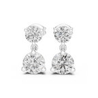 Classic Two-Stone Diamond Drop Earrings