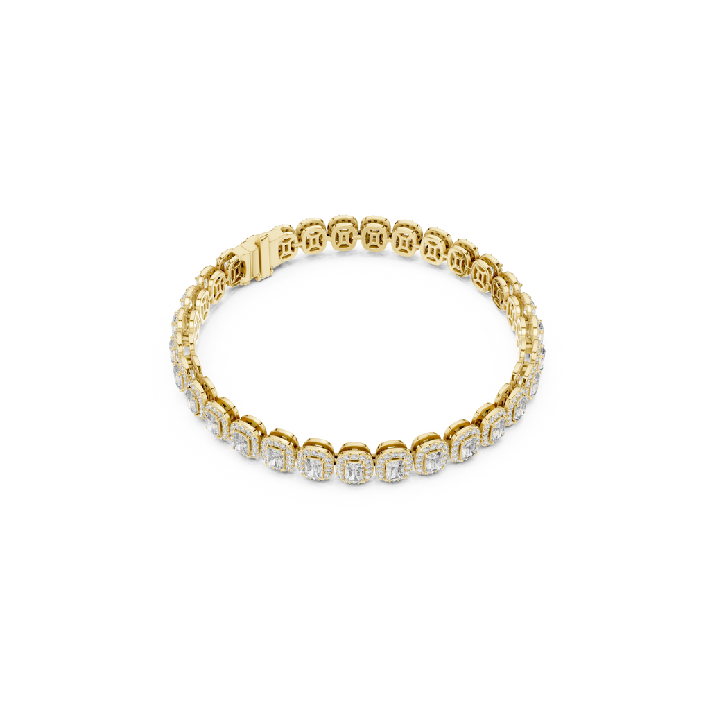 Radiant Cut Lab Grown Diamond Tennis Bracelet