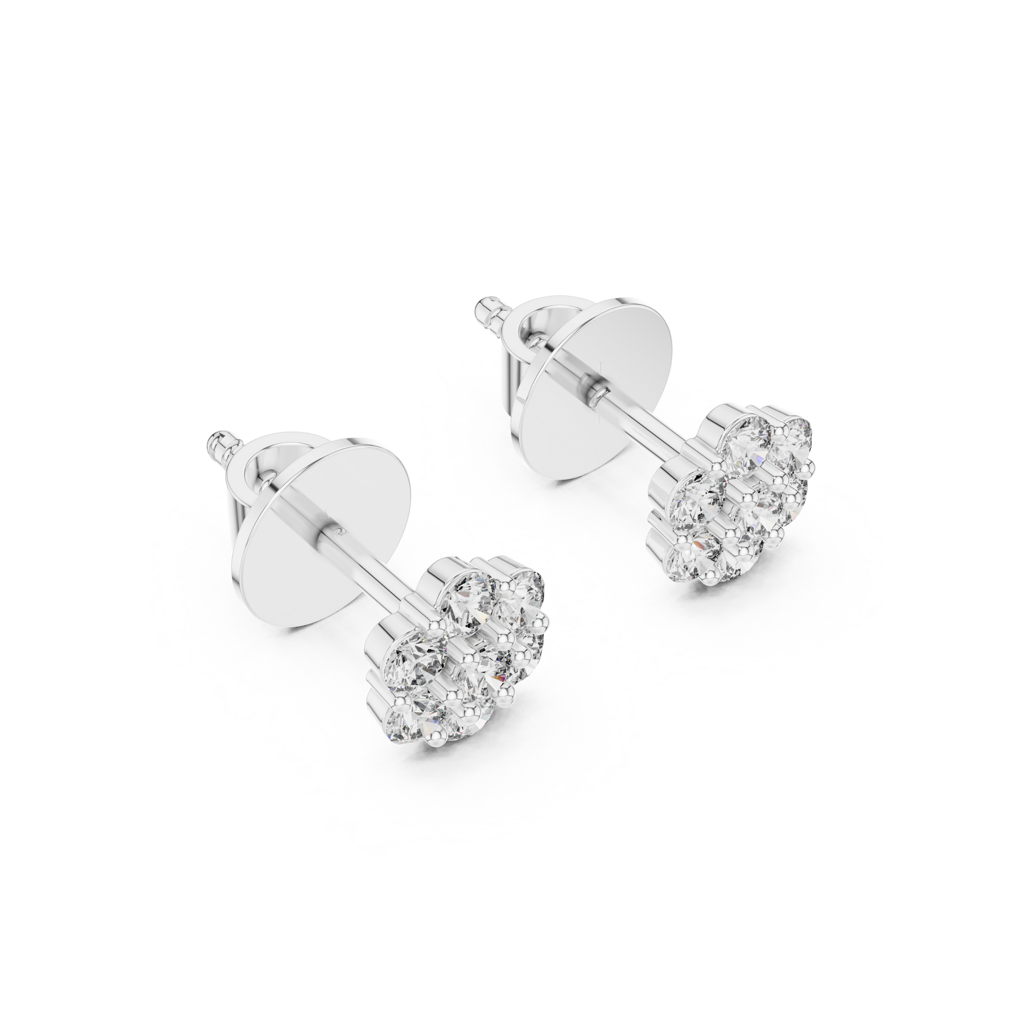 Floral Cluster Lab grown Diamond Stud