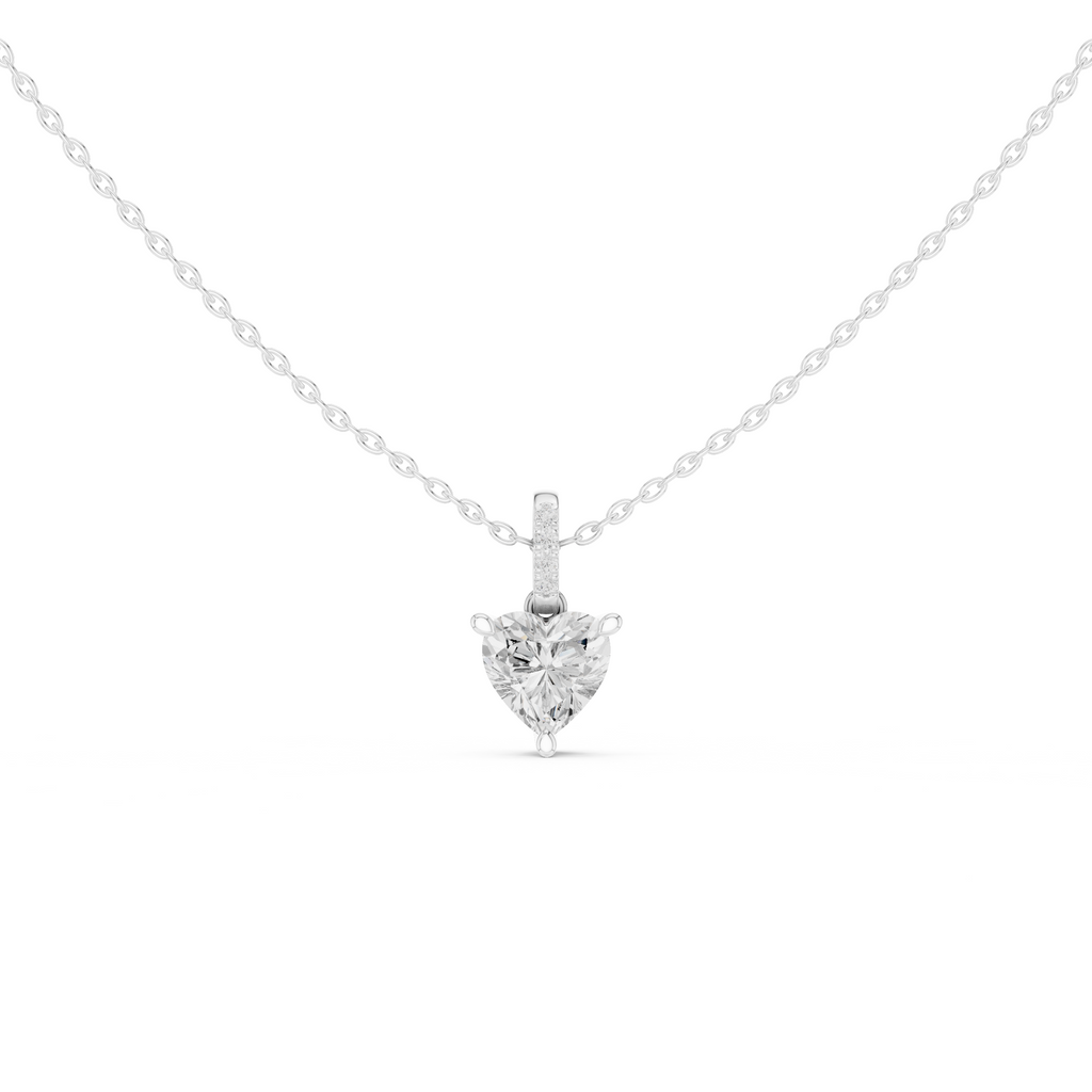 Heart Shape Solitaire Diamond Pendant