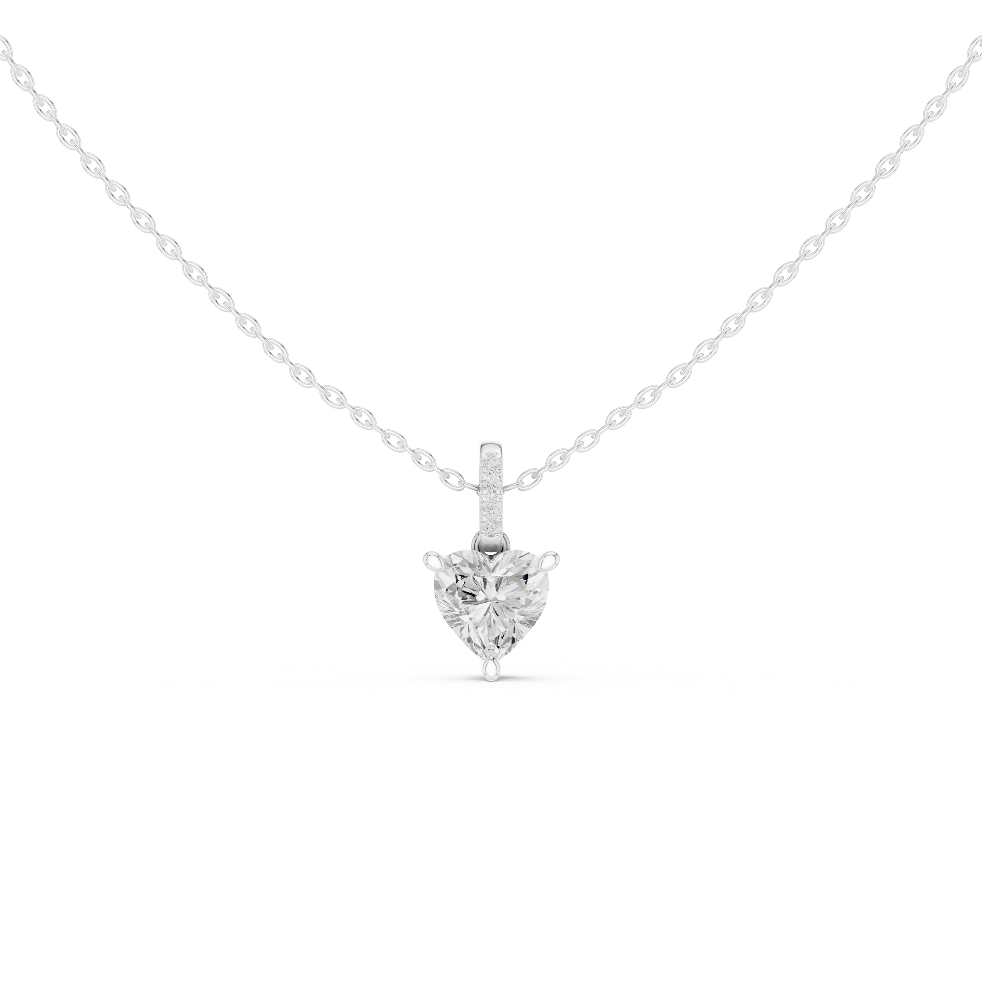 Heart Shape Solitaire Diamond Pendant