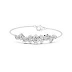 Cluster Lab Grown Diamond chain Bracelet