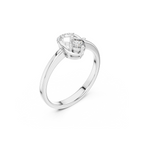 Elegant Halo Drop Lab Grown Diamond Ring