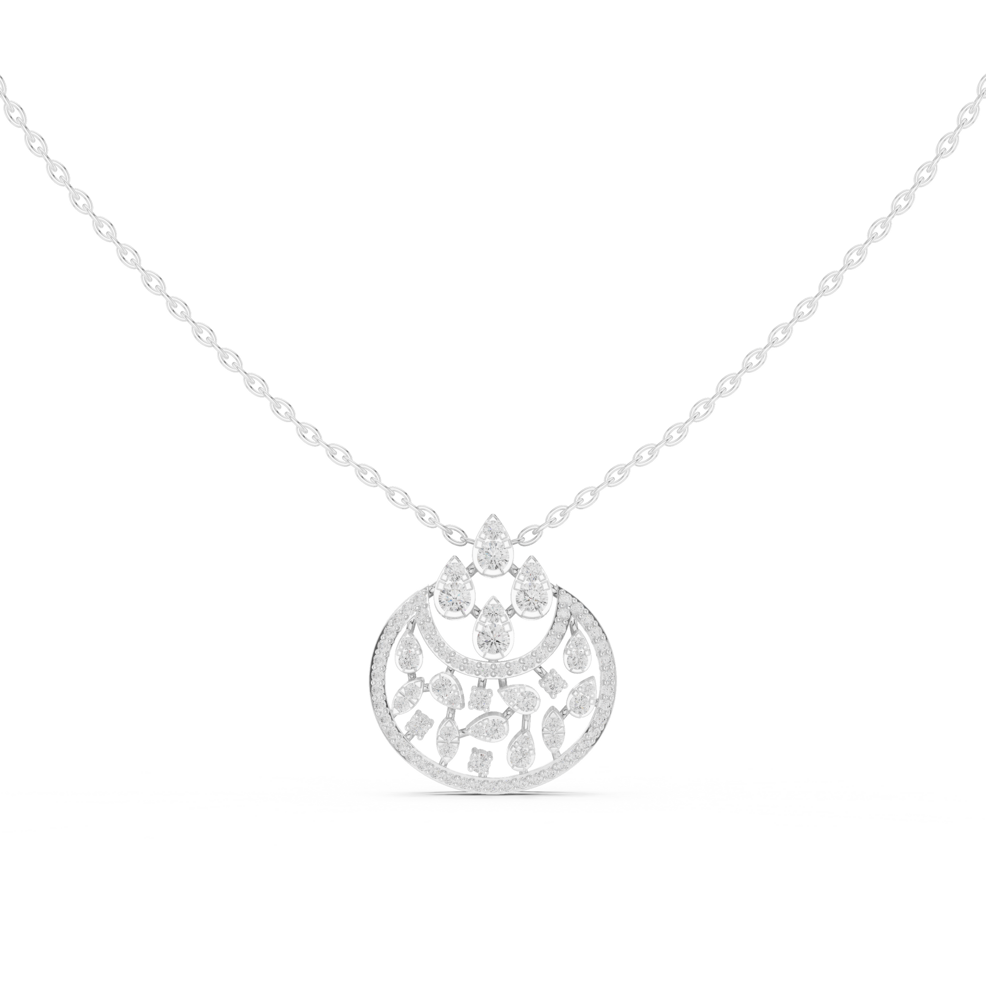 Concave Lab Grown Diamond Pendant