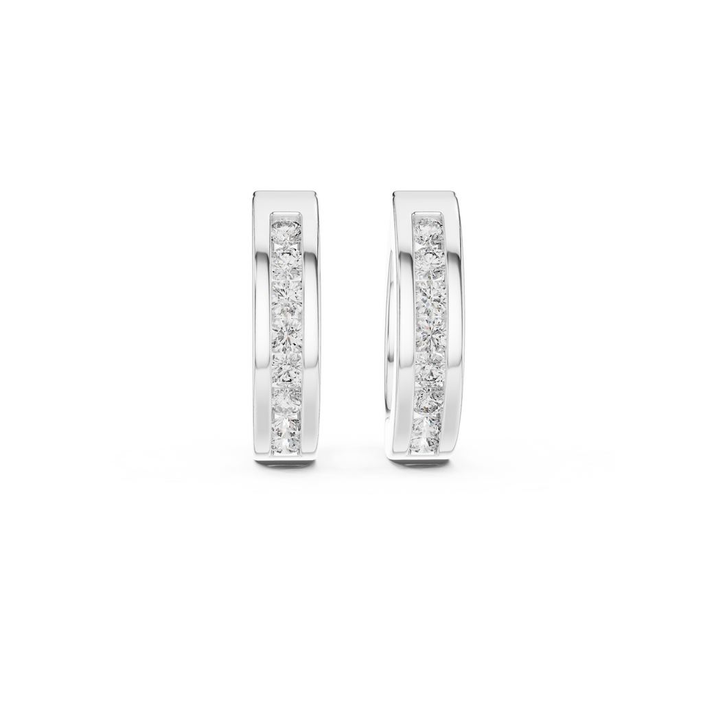 Dainty Diamond Hoop Earring