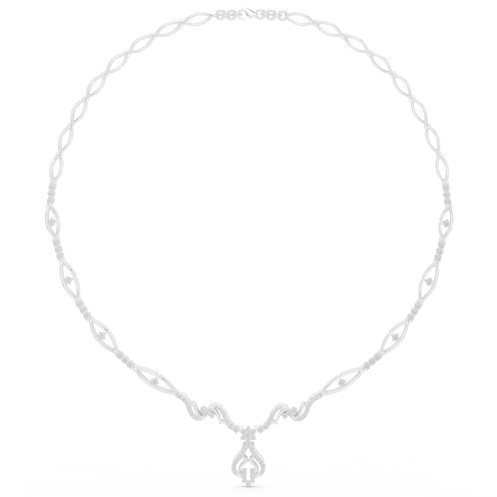 Intricate Vine Design Lab Grown Diamond Necklace