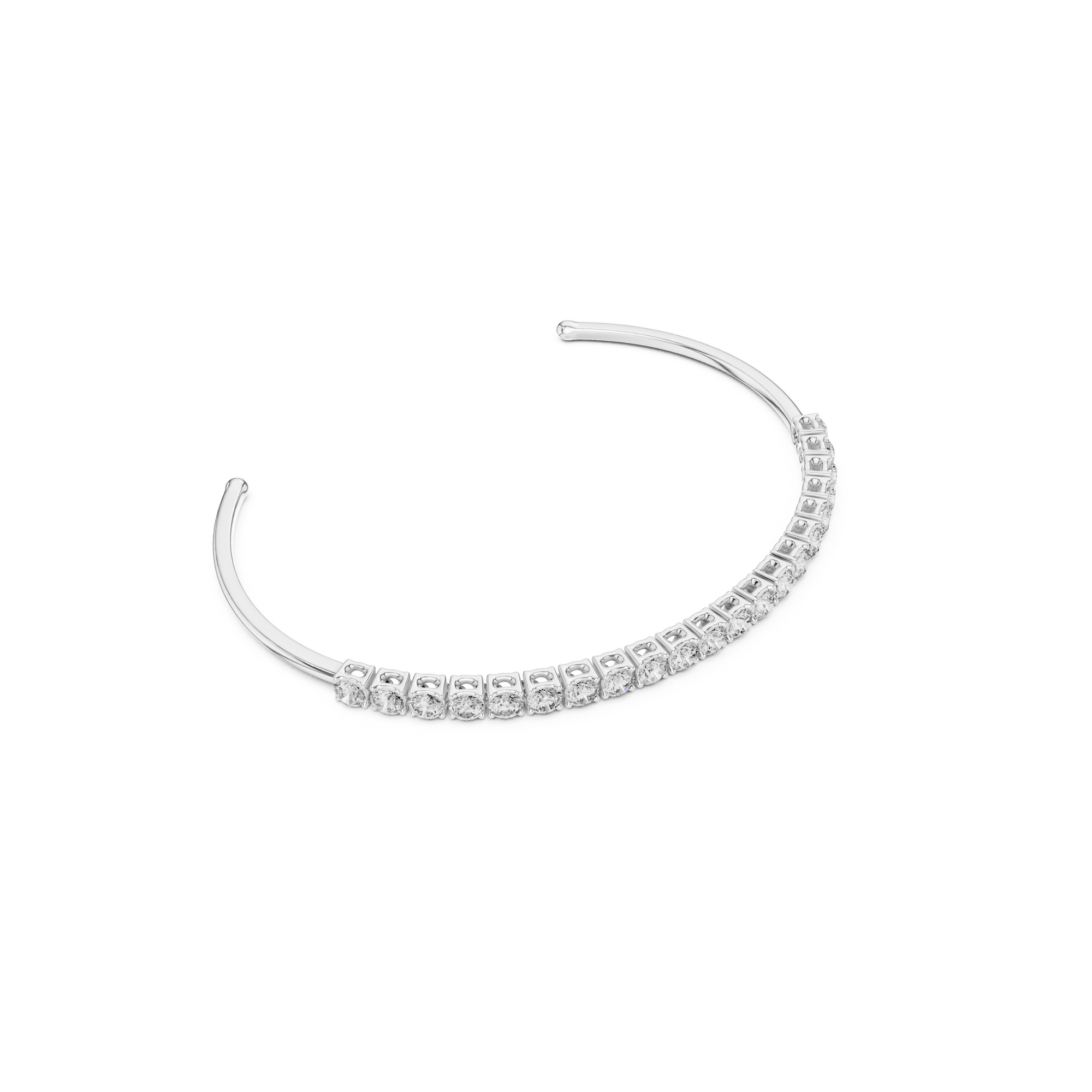 Open Cuff Lab Grown Diamond Bracelet