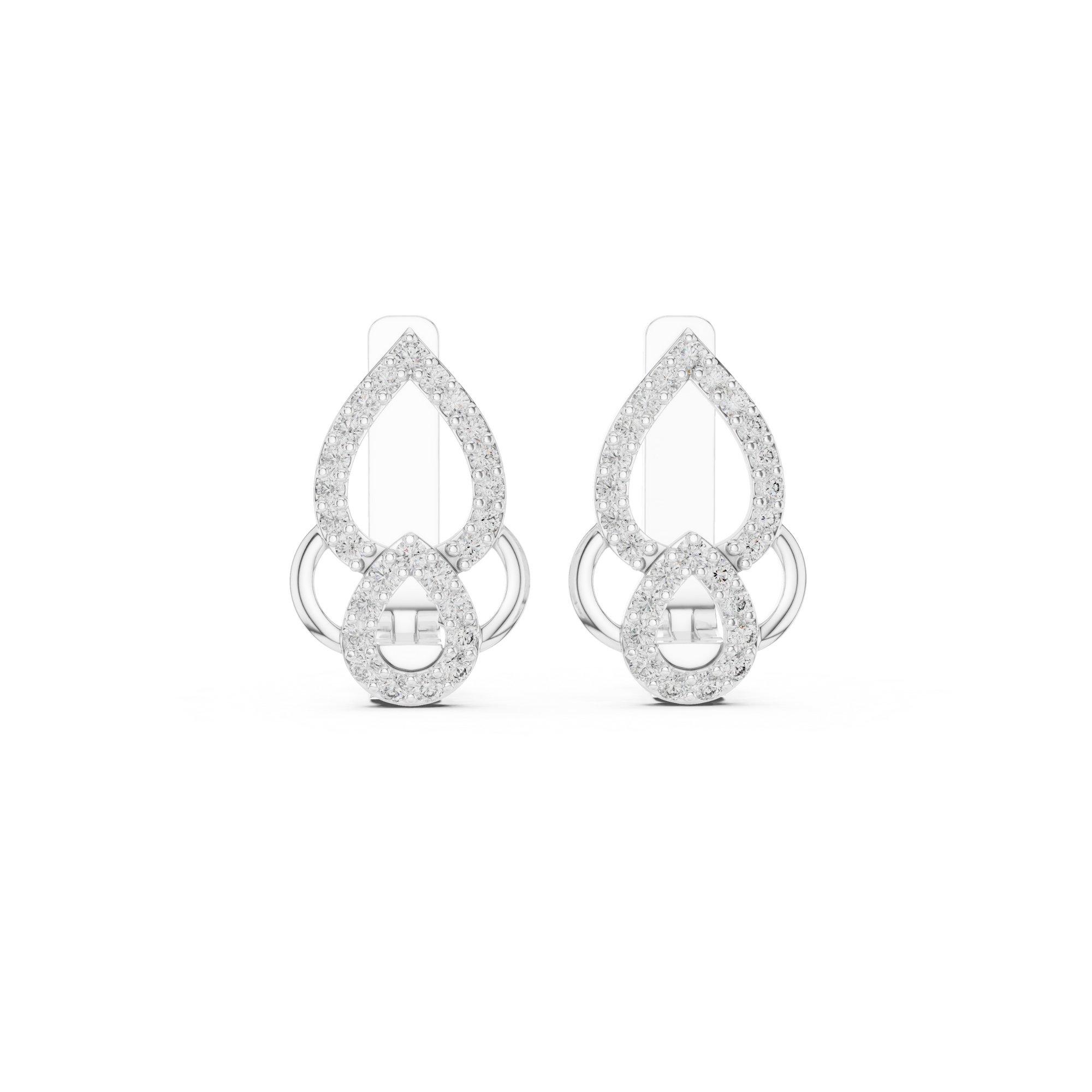 Slick Harmony Diamond Hoop Earring