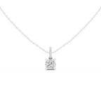 Cushion Cut Solitaire Diamond Pendant