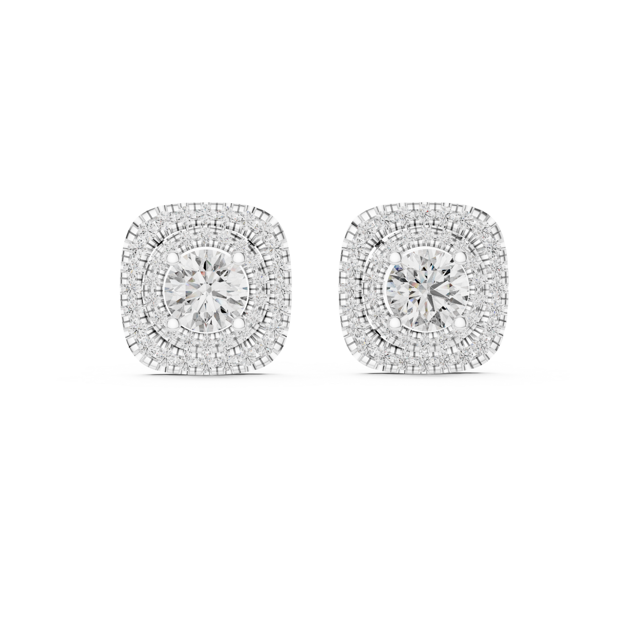 Royal Cushion Lab Grown Diamond Stud