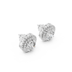 Double Halo Round Lab Grown Diamond Stud