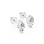 Marquise-Cut Lab Grown Diamond Stud