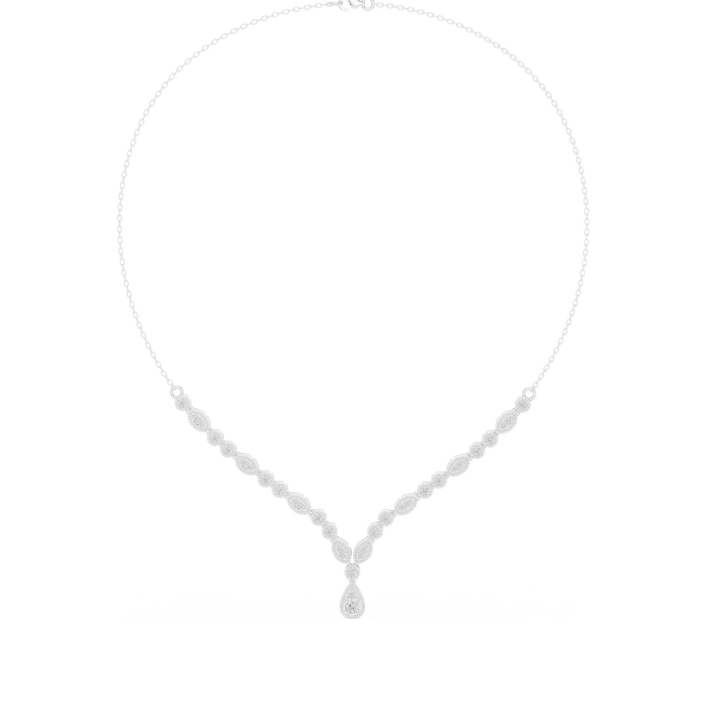 Elegant Lab Grown Diamond Drop Necklace