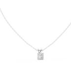 Slick Princess Cut Solitaire Diamond Pendant