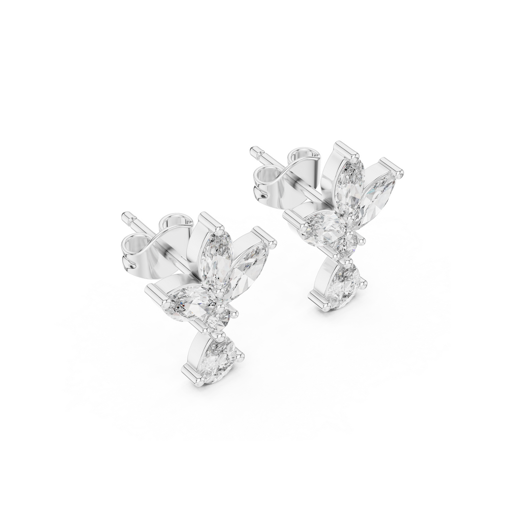 Butterfly Lab Grown Diamond Stud Earrings