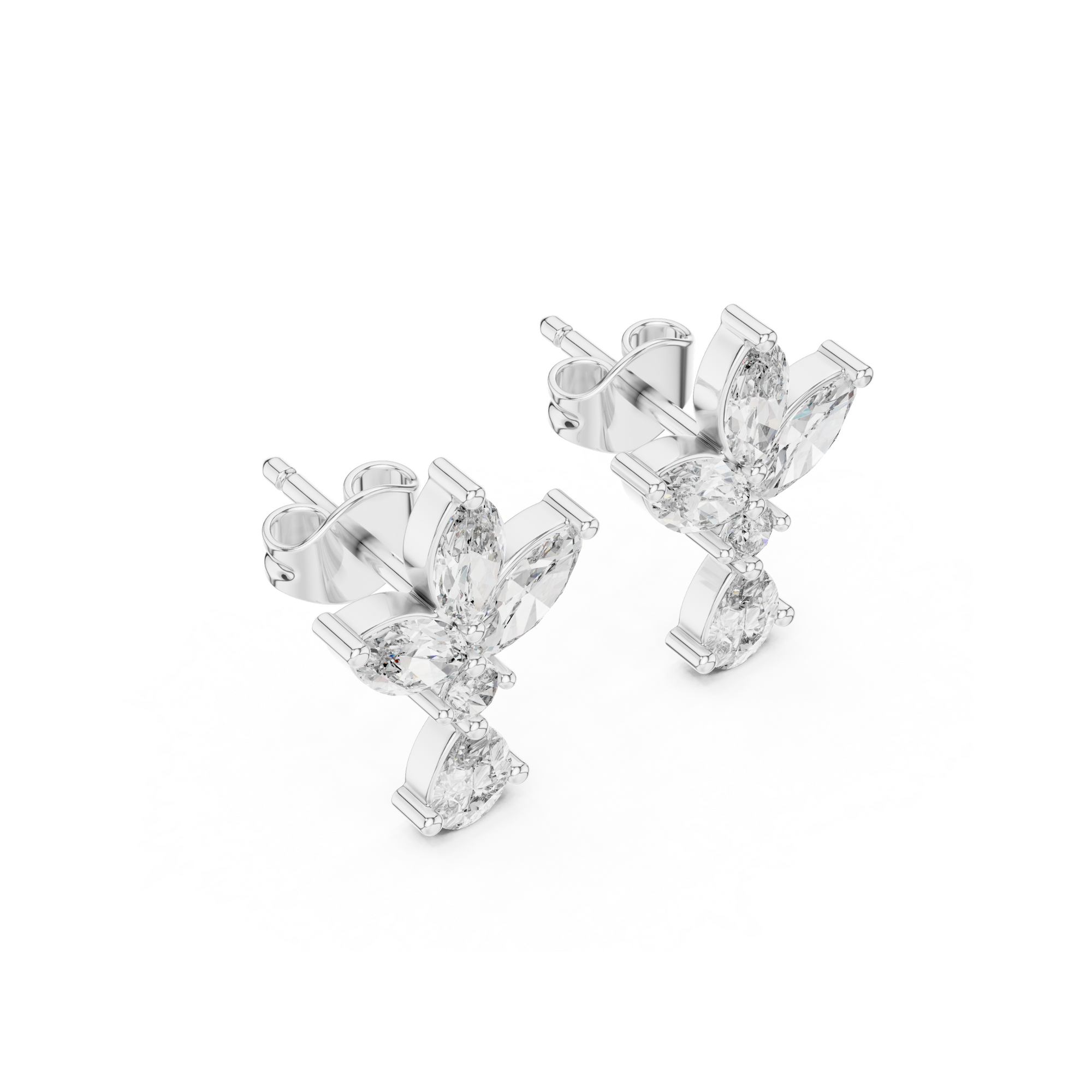 Butterfly Lab Grown Diamond Stud Earrings