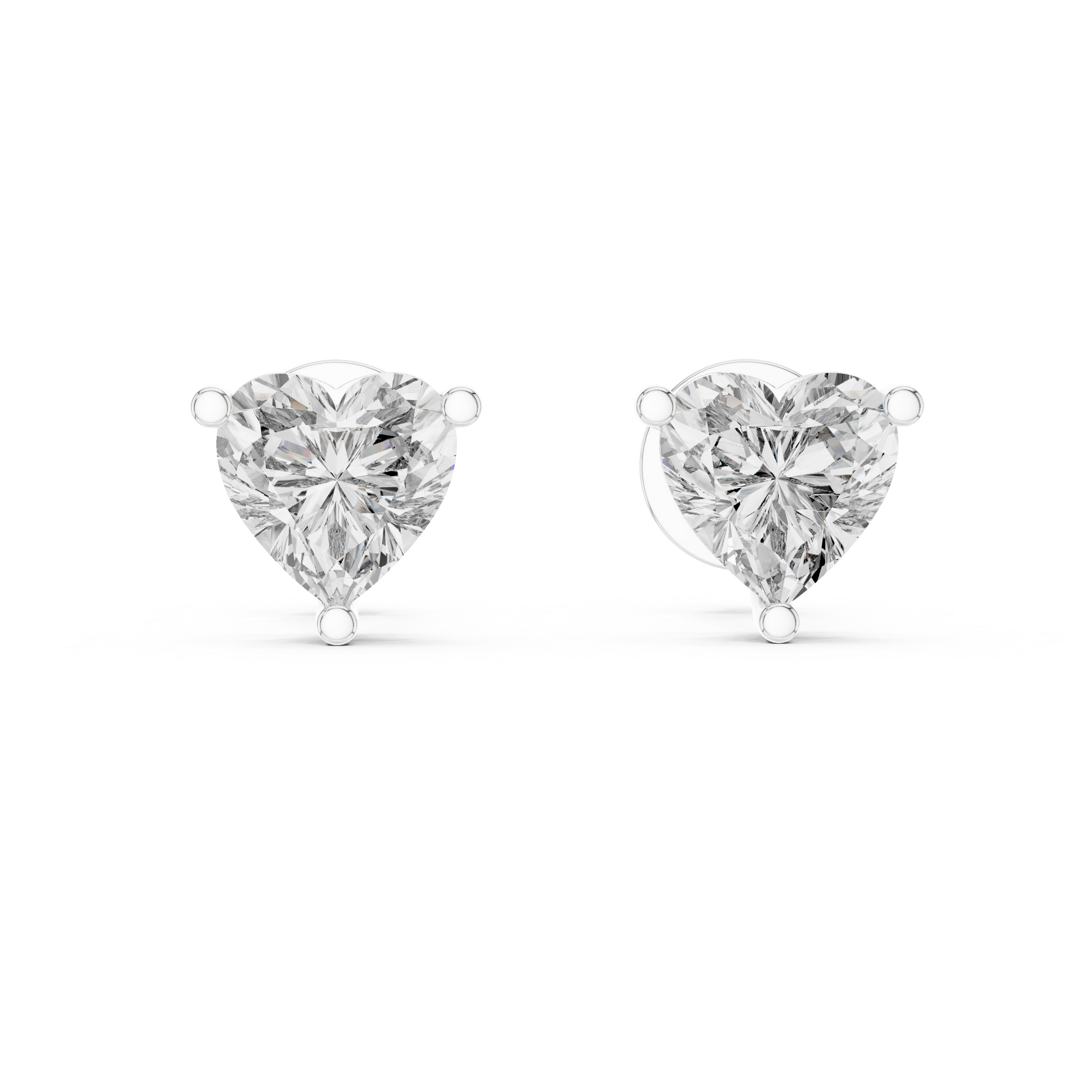 Heart Shape Lab Grown Diamond Stud