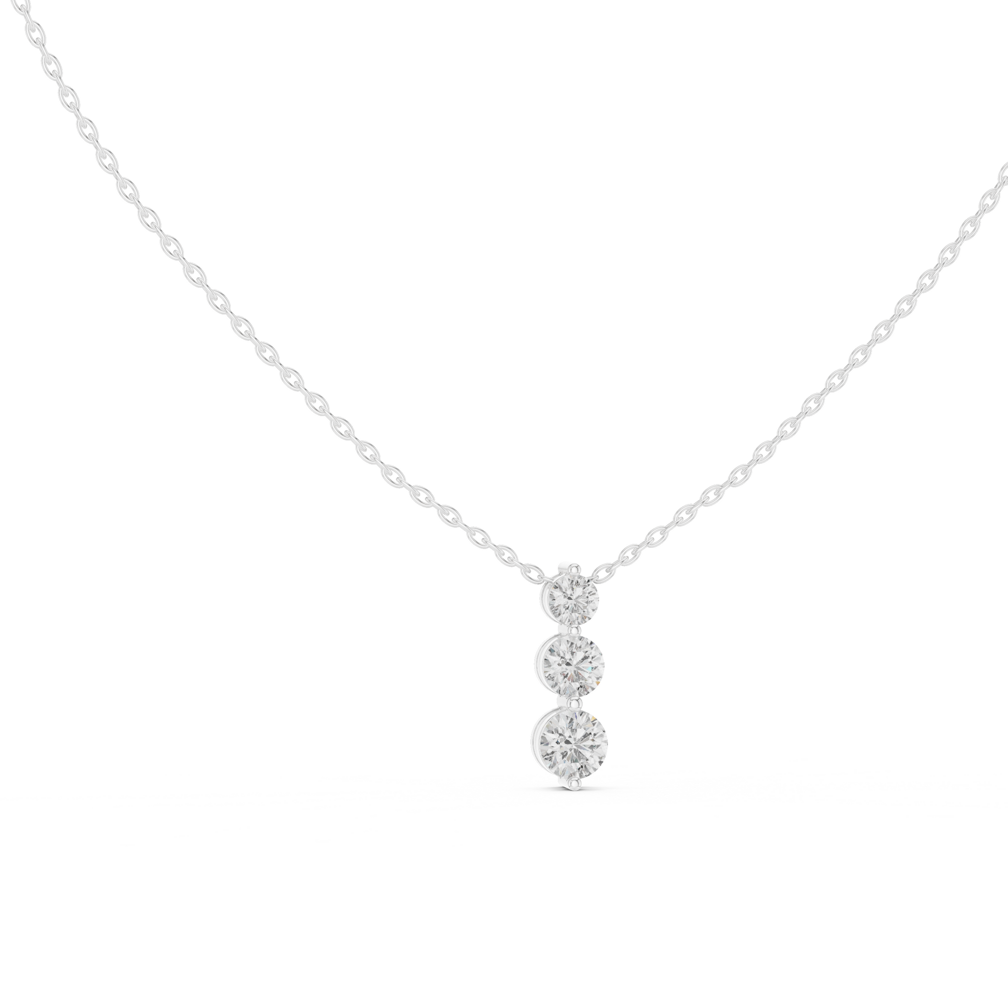 Trio Solitaire Lab Grown Diamond Pendant