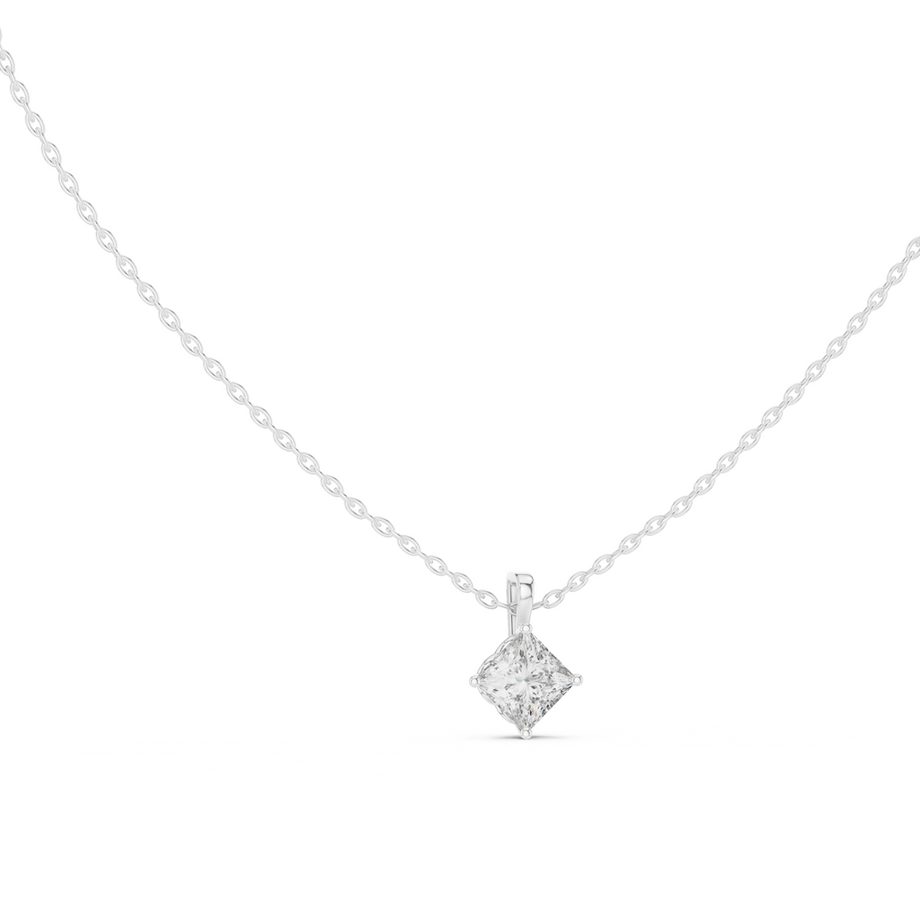 Princess Solitaire Lab Grown Diamond Pendant