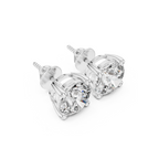 Round Cut Solitaire Lab Grown Diamond Stud