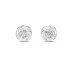 Swirl Solitaire Lab Grown Diamond Stud