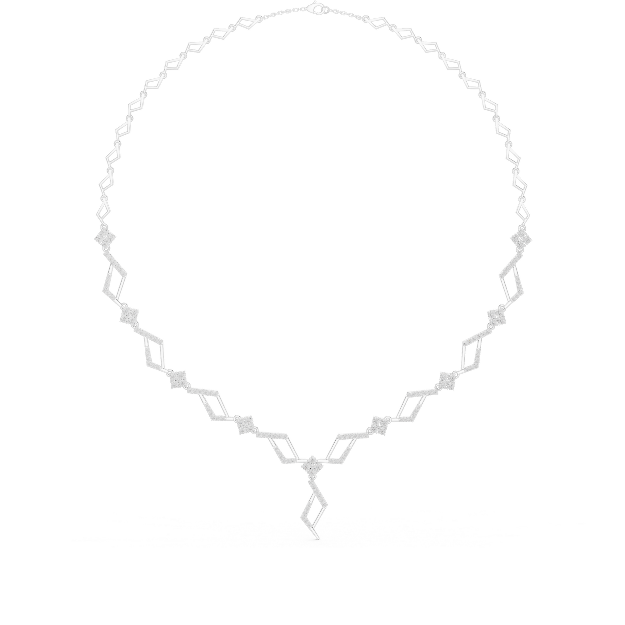 Geometric Lab Grown Diamond Necklace