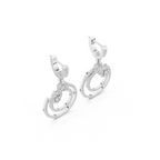 Floral Hoop Lab Grown Diamond Drop Earring